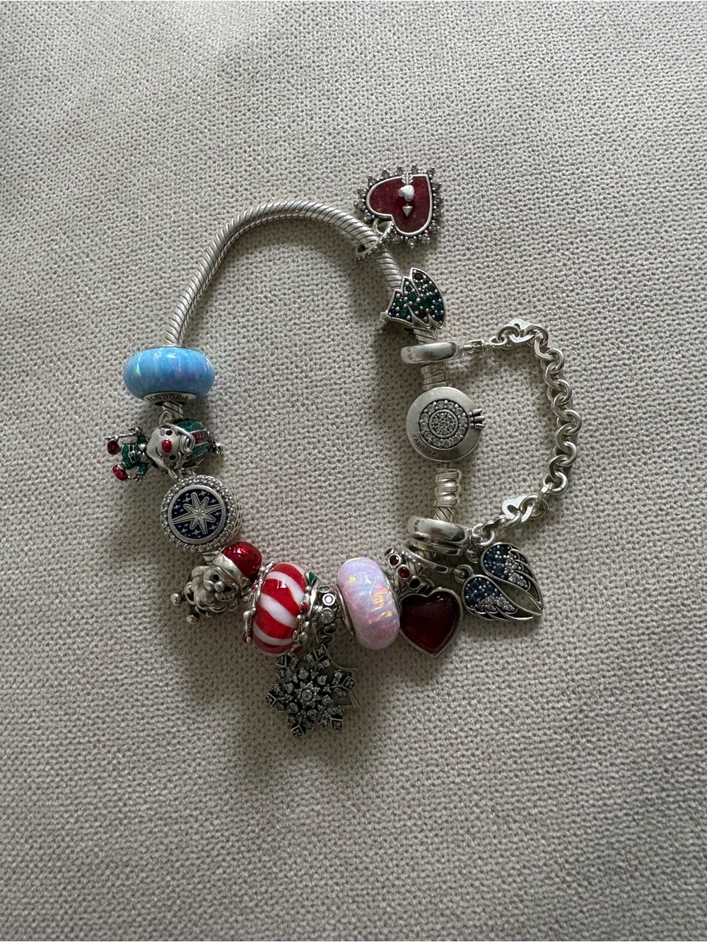 Pandora Silver Christmas Charm Bracelet
